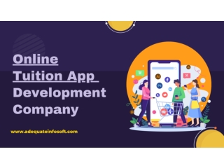 Online Tuition App Development Company
