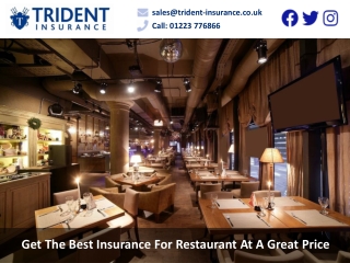 Get The Best Insurance For Restaurant At A Great Price