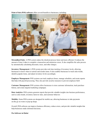 Pos Software in Dubai
