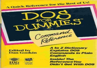 √(PDF BOOK)❤ DOS for Dummies Command Reference android