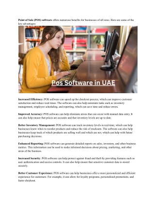 Pos Software in UAE