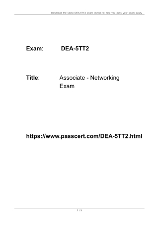 DELL EMC Networking Associate DEA-5TT2 Dumps