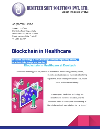 Blockchain in Healthcare