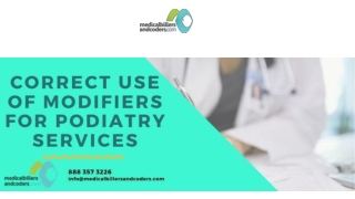 Correct Use of Modifiers for Podiatry Services