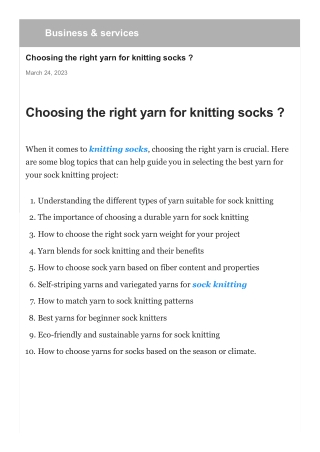 choosing-right-yarn-for-knitting-socks