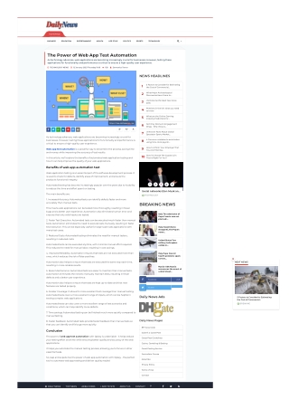 The Power of Web App Test Automation