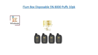 Flum Box Disposable 5% 8000 Puffs 10pk