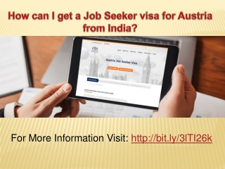 How can I get a Job Seeker visa for Austria from India