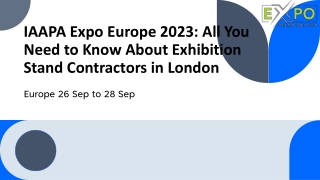 IAAPA Expo Europe 2023 All You Need to Know About Exhibition Stand Contractors in London