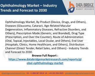 Ophthalmology Market