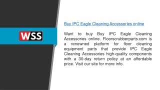 Buy IPC Eagle Cleaning Accessories Online  Floorscrubberparts.com