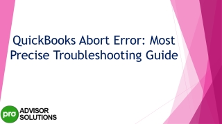 An easy way to quickly resolve QuickBooks Abort Error