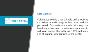 Cold Bath Co  Coldbathco.com