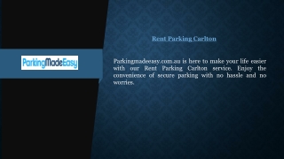 Rent Parking Carlton  Parkingmadeeasy.com.au