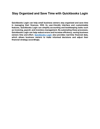 Quickbooks-login
