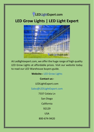 LED Grow Lights  LED Light Expert