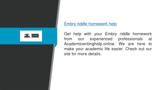 Embry Riddle Homework Help  Academicwritinghelp.online