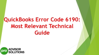 The most useful methods to fix QuickBooks Error Code 6190