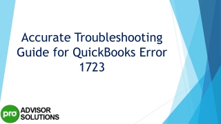 Learn the Methods to Eliminate QuickBooks Error 1723