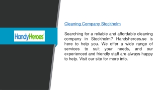 Cleaning Company Stockholm  Handyheroes.se