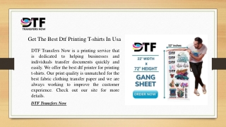 Get The Best Dtf Printing T-shirts In Usa