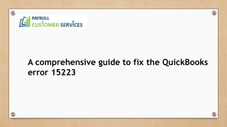 Step by step guide to fix QuickBooks error 15223