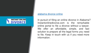 Alabama Divorce Online  Instantonlinedivorce.com