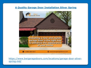 A Quality Garage Door Installation Silver Spring