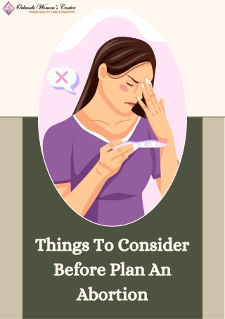 Things To Consider Before Plan An Abortion