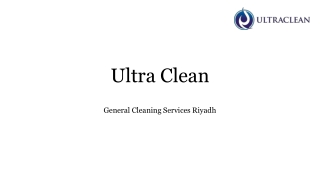 Deep Cleaning Services Riyadh