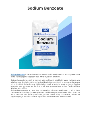 Sodium benzoate