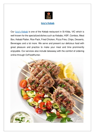 Up to 10% offer Izzy's Kebab St Kilda - Order now!!