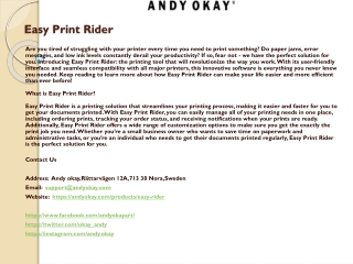 Easy Print Rider