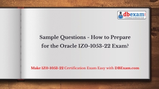 Sample Questions - How to Prepare for the Oracle 1Z0-1053-22 Exam