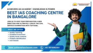 Best IAS Coaching Centre In Bangalore