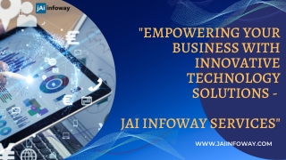 Jai infoway Provide for innovate startup business