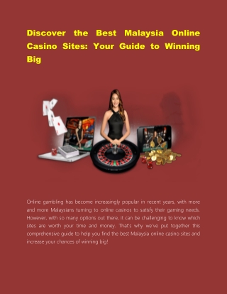 Can I play online casino in Malaysia