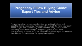 How To Choose The Best Pregnancy Pillow For You