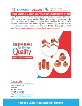 Heat Shrink Cable Joints