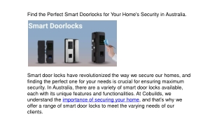 smart doorlock