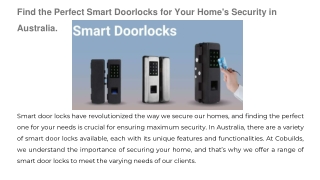 fingerprint smart doorlock