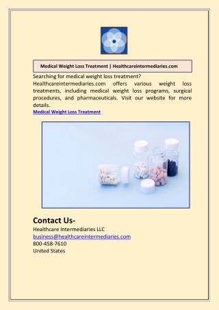 Medical Weight Loss Treatment | Healthcareintermediaries.com