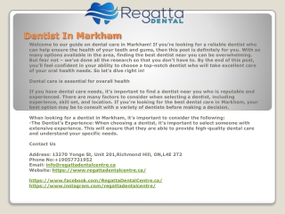Dentist In Markham