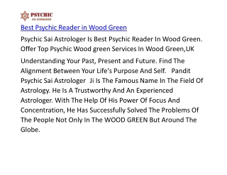Best Psychic Reader in Wood Green