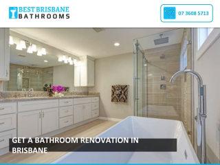 GET A BATHROOM RENOVATION IN BRISBANE