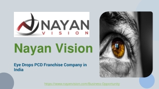 Eye Drops PCD Franchise Company in India