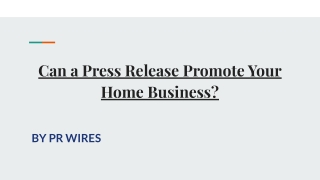 Can a Press Release Promote Your Home Business_