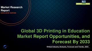 3D Printing in Education Market Worth US$ 949.30 million by 2033