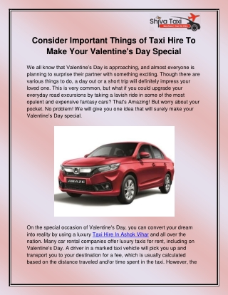 Taxi Hire In Pitampura