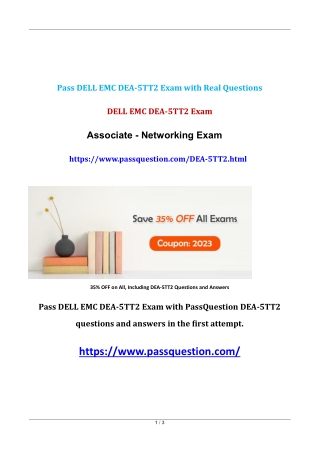 DEA-5TT2 Associate - Networking Exam Questions